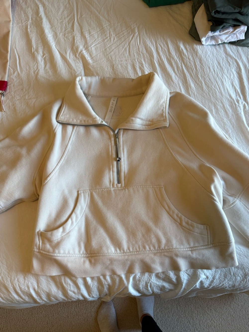 lululemon athletica Cream Quarter-Zip Pullover